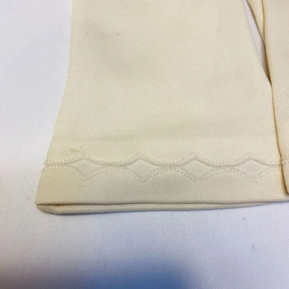 #4861 Vintage Ben Berger beige womens gloves size M Easter